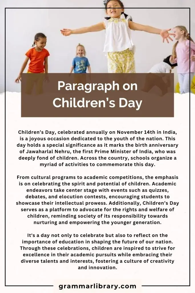 Paragraph on Children’s Day