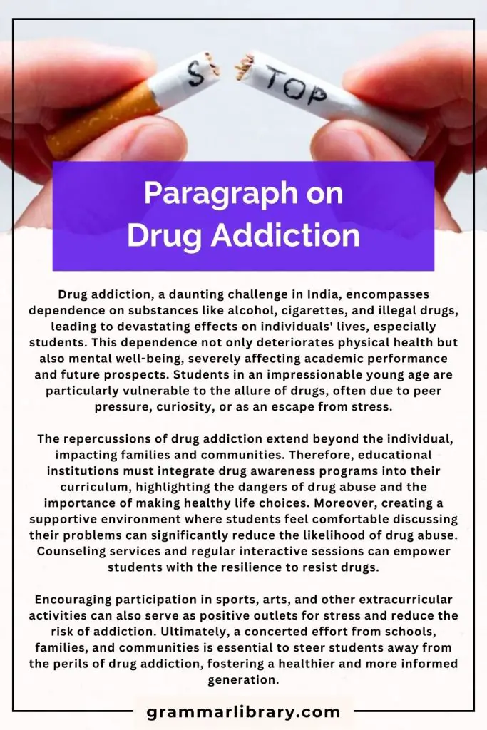 Paragraph on Drug Addiction