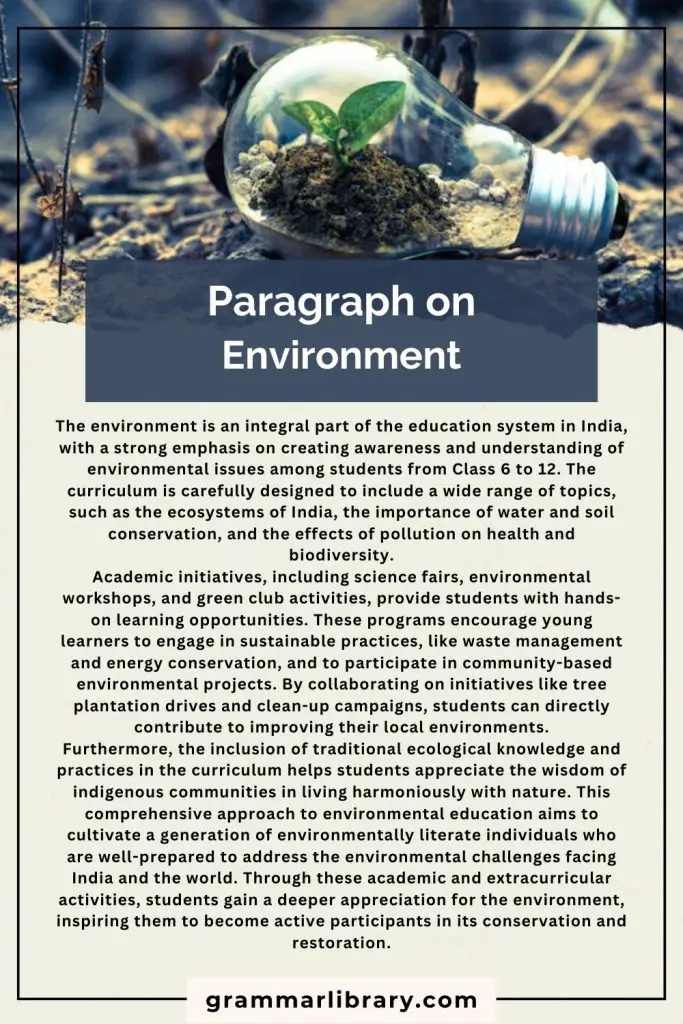 Paragraph on Environment
