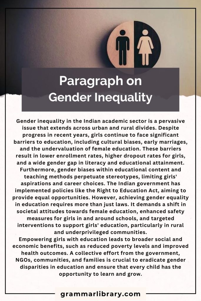 Paragraph on Gender Inequality