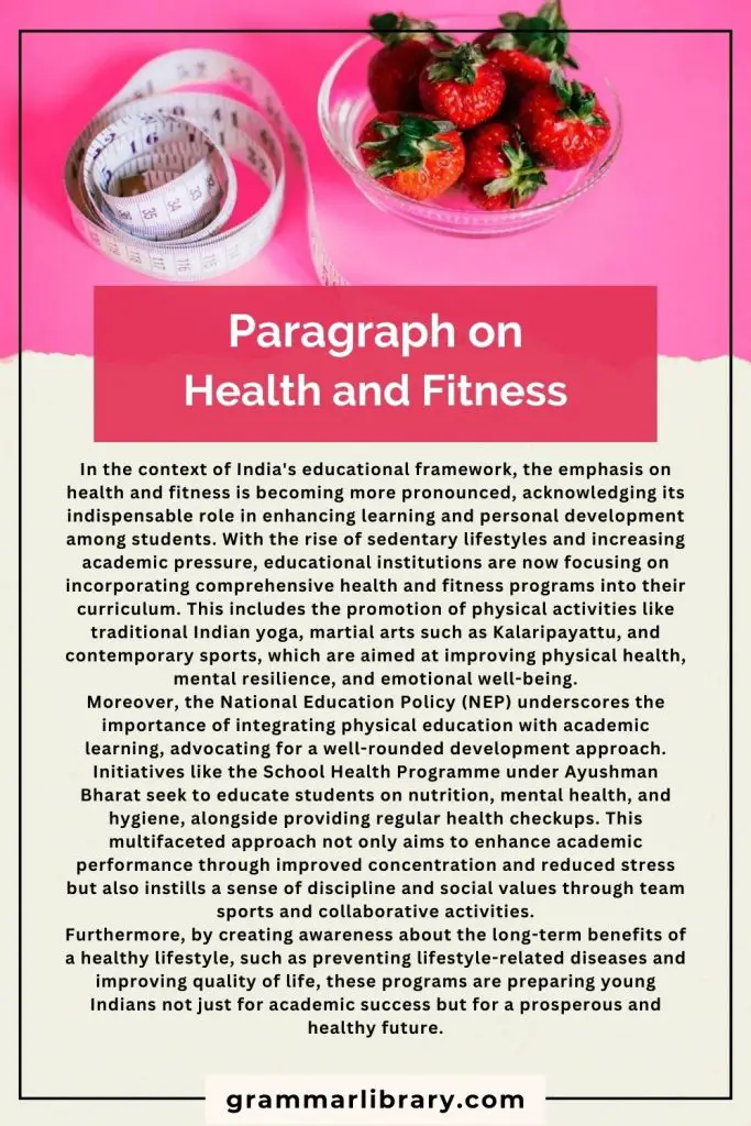 Paragraph on Health and Fitness