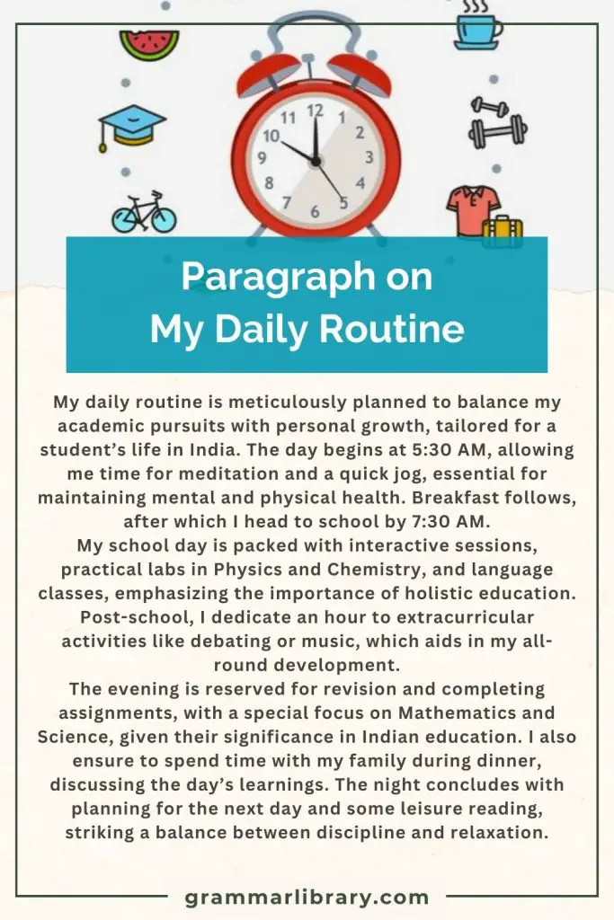 Paragraph on My Daily Routine