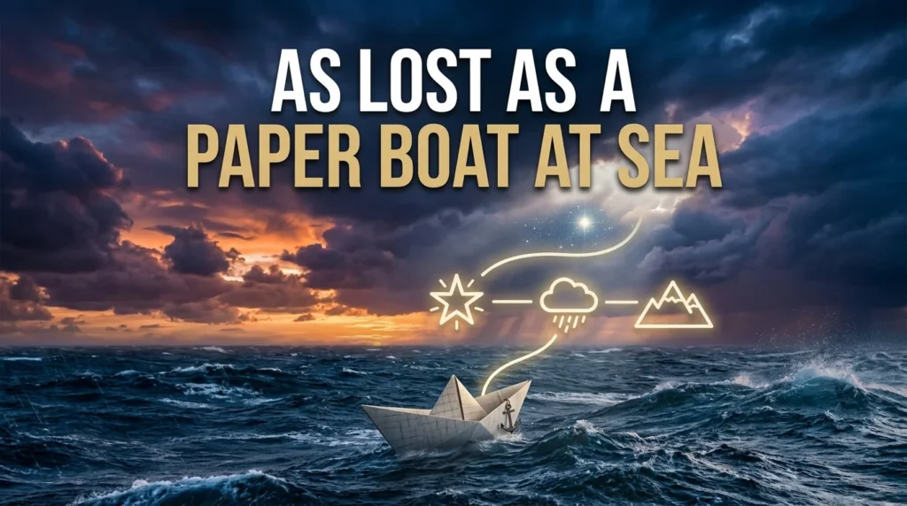 As lost as a paper boat at sea