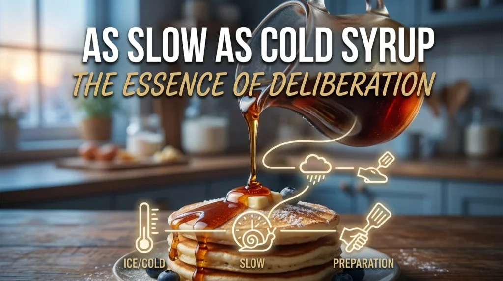 As slow as cold syrup
