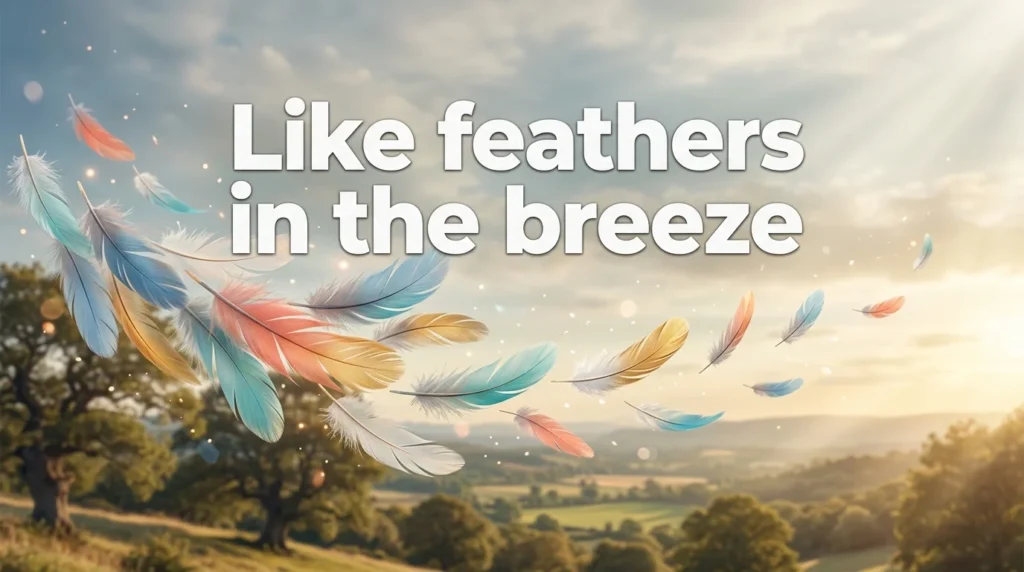 Like feathers in the breeze