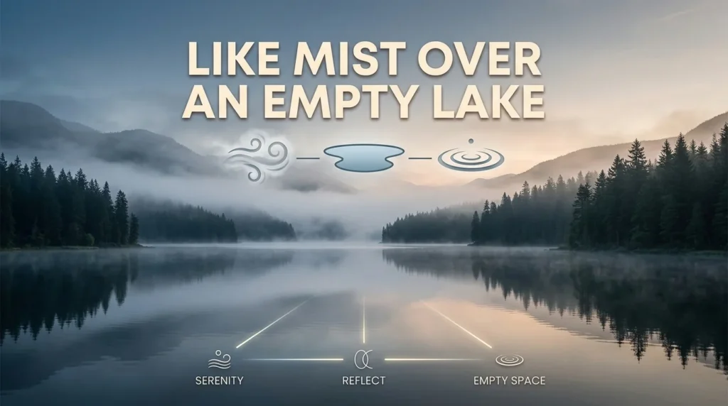 Like mist over an empty lake