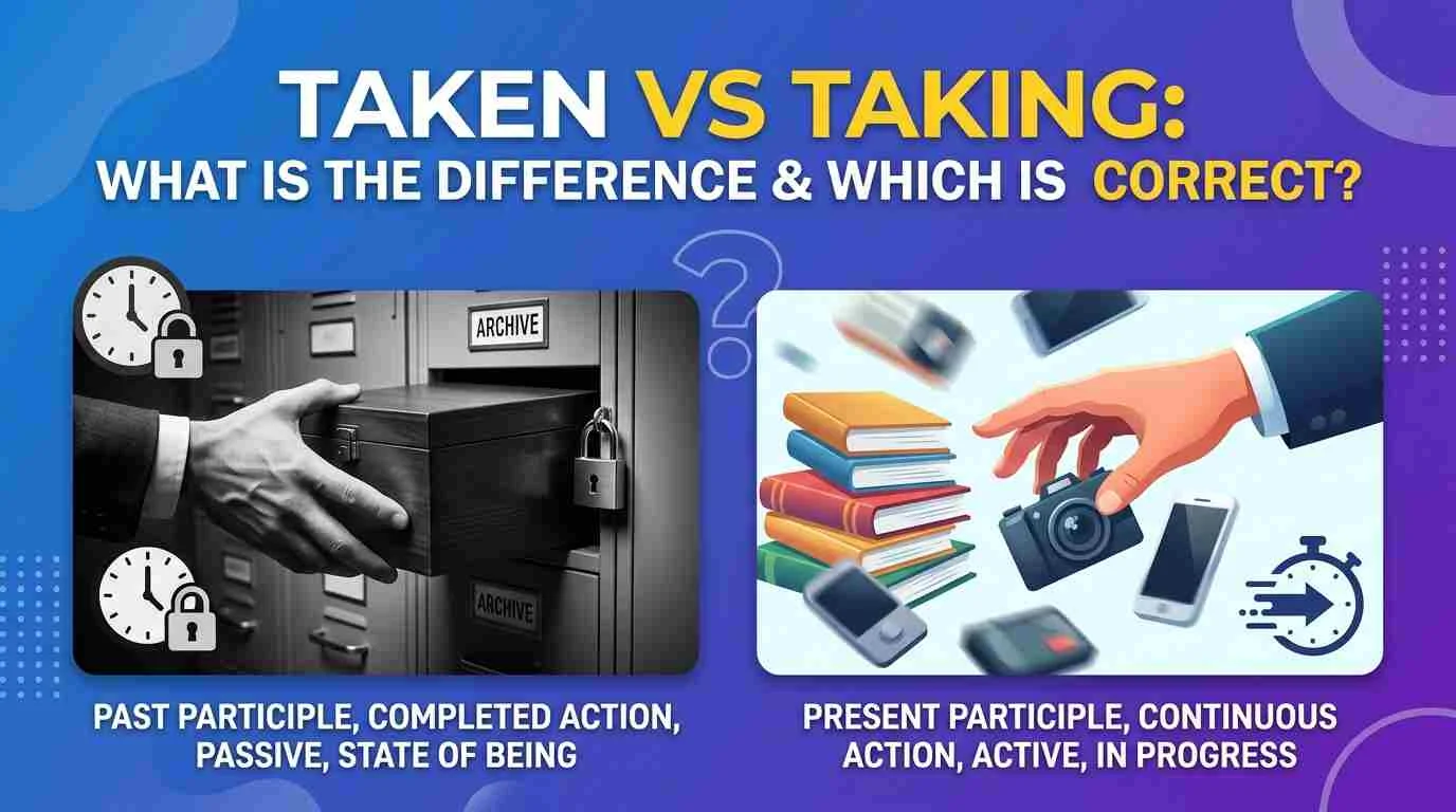 Taken Vs Taking: What Is the Difference & Which Is Correct?