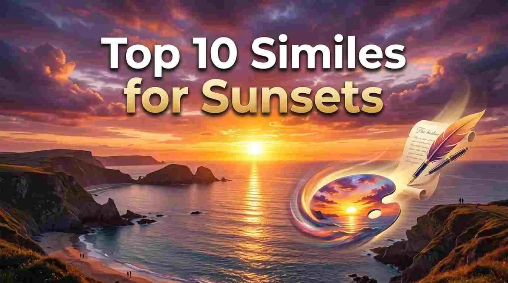 top 10 similes for sunset