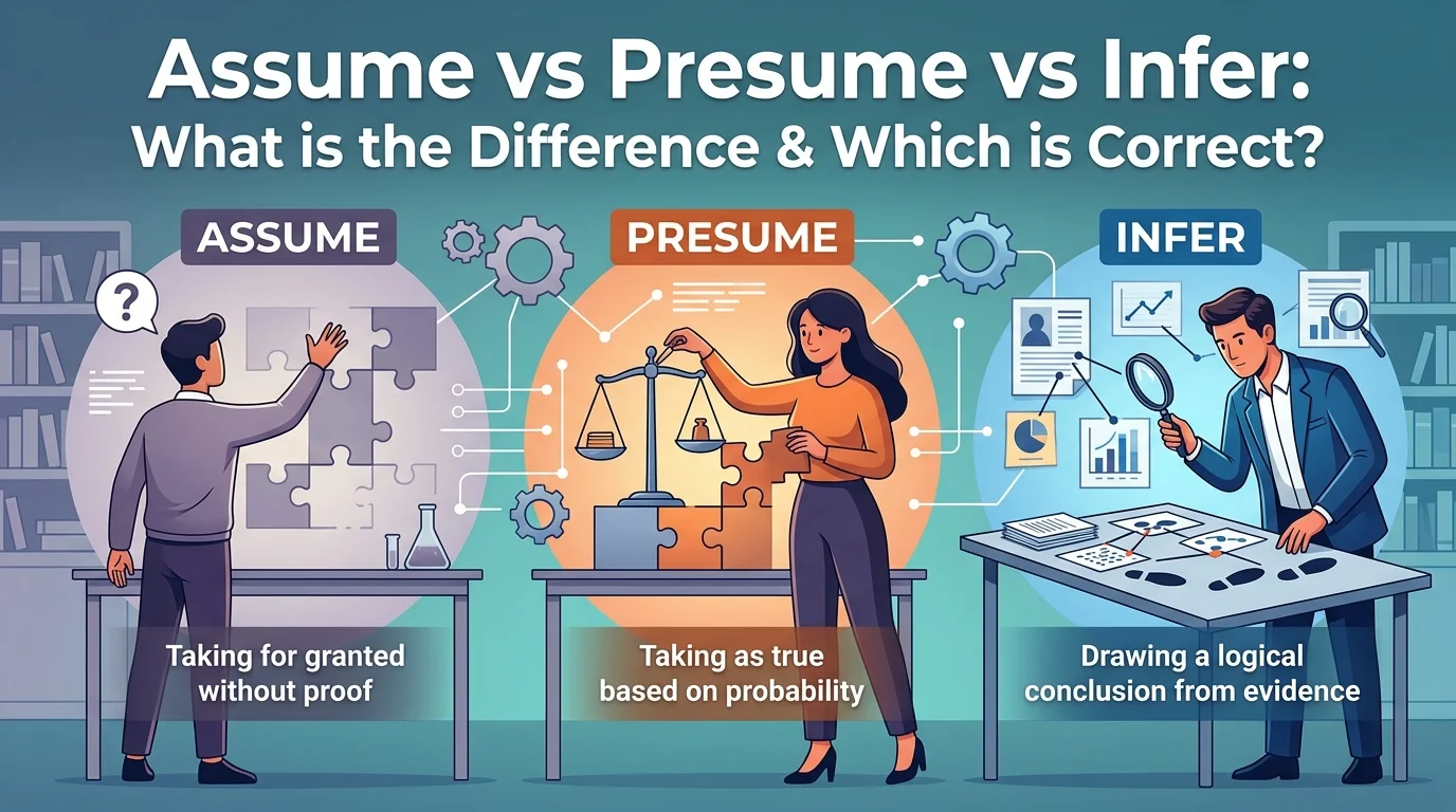 Assume vs Presume vs Infer: Which is Correct?