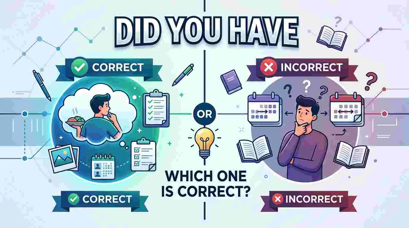 Did You Have or Did You Had: Which One Is Correct?