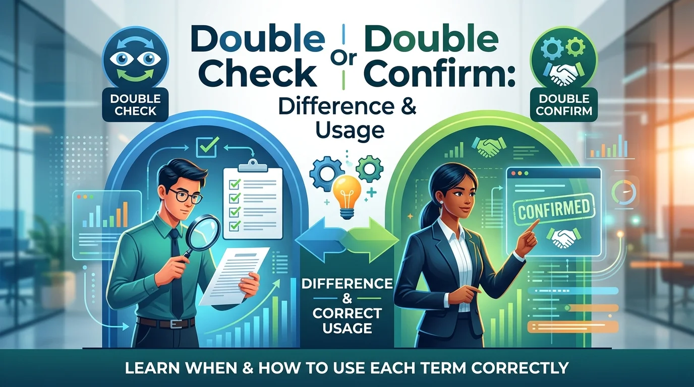 Double Check Or Double Confirm