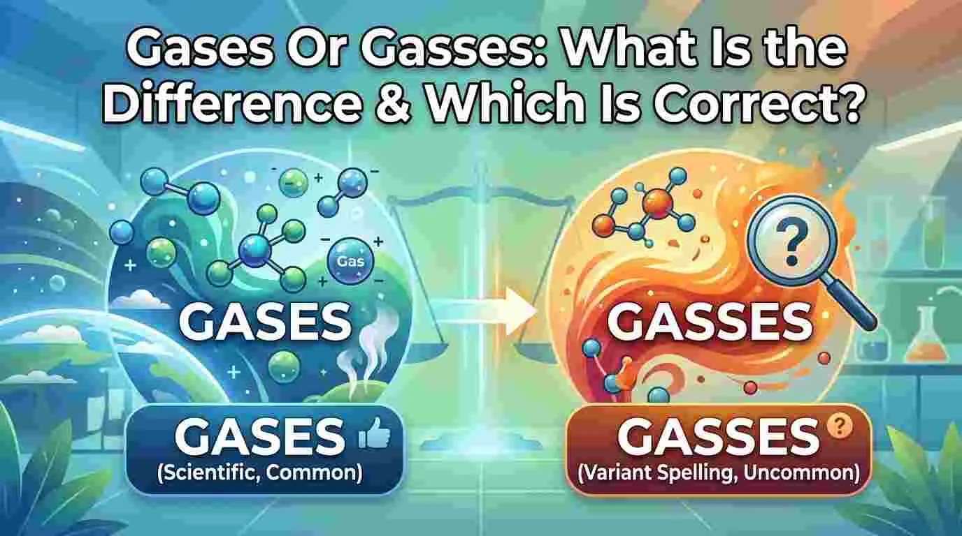 Gases Or Gasses: What Is the Difference & Which Is Correct?