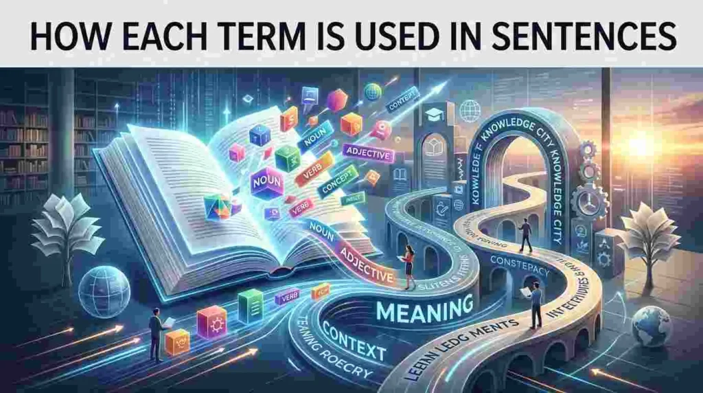 How Each Term Is Used in Sentences