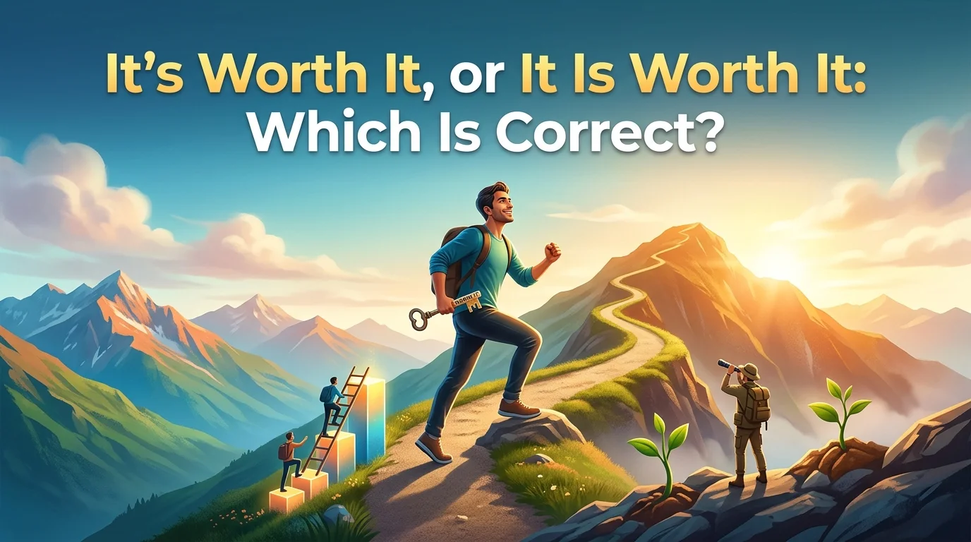 It's Worth It, or It Is Worth It