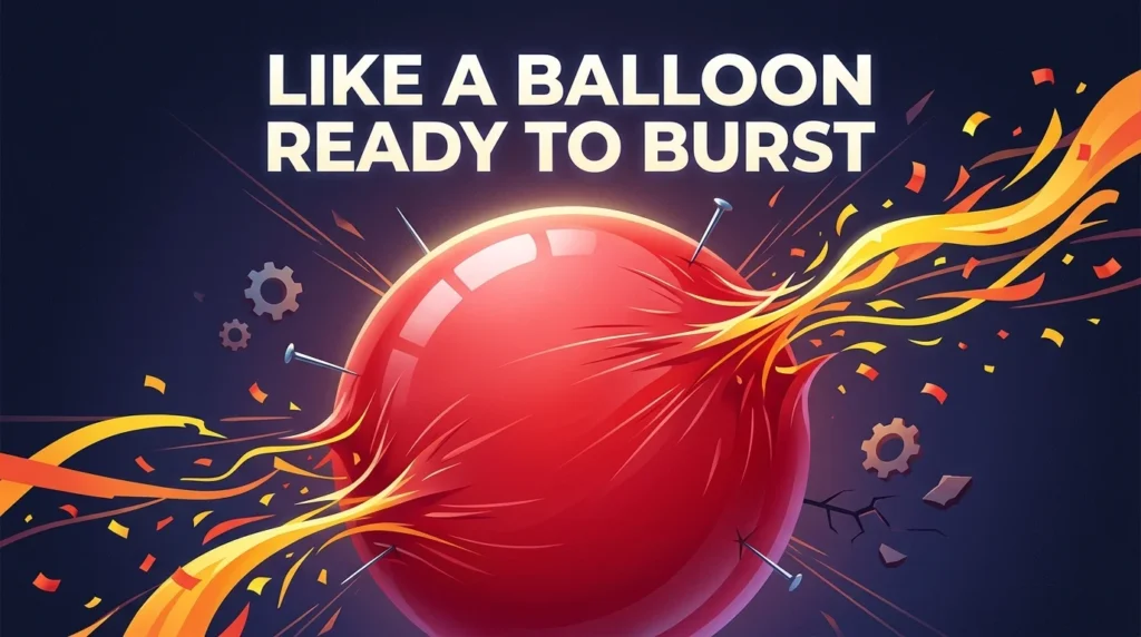 Like a balloon ready to burst