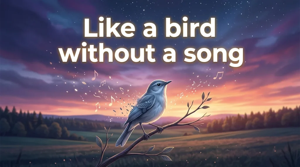 Like a bird without a song