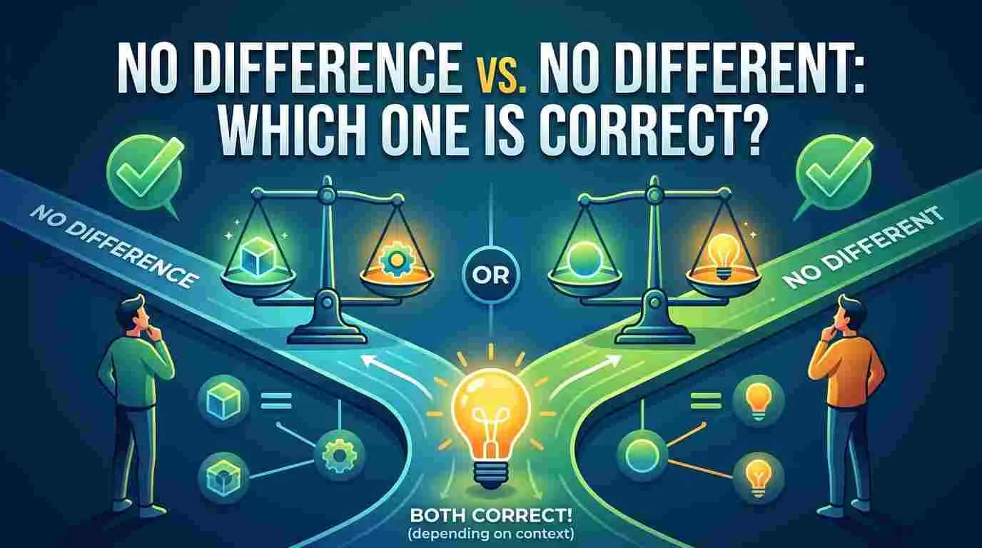 No Difference vs. No Different: Which One Is Correct?