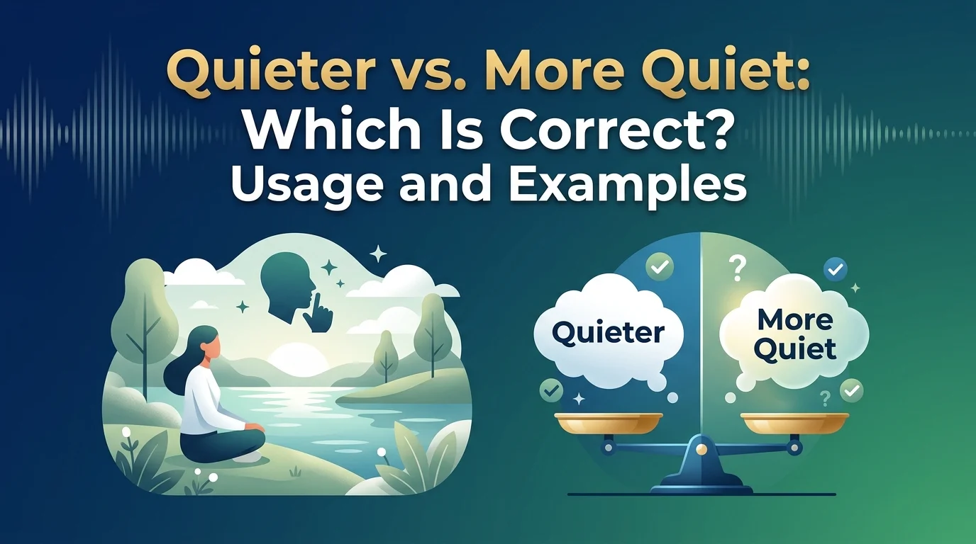 Quieter vs. More Quiet