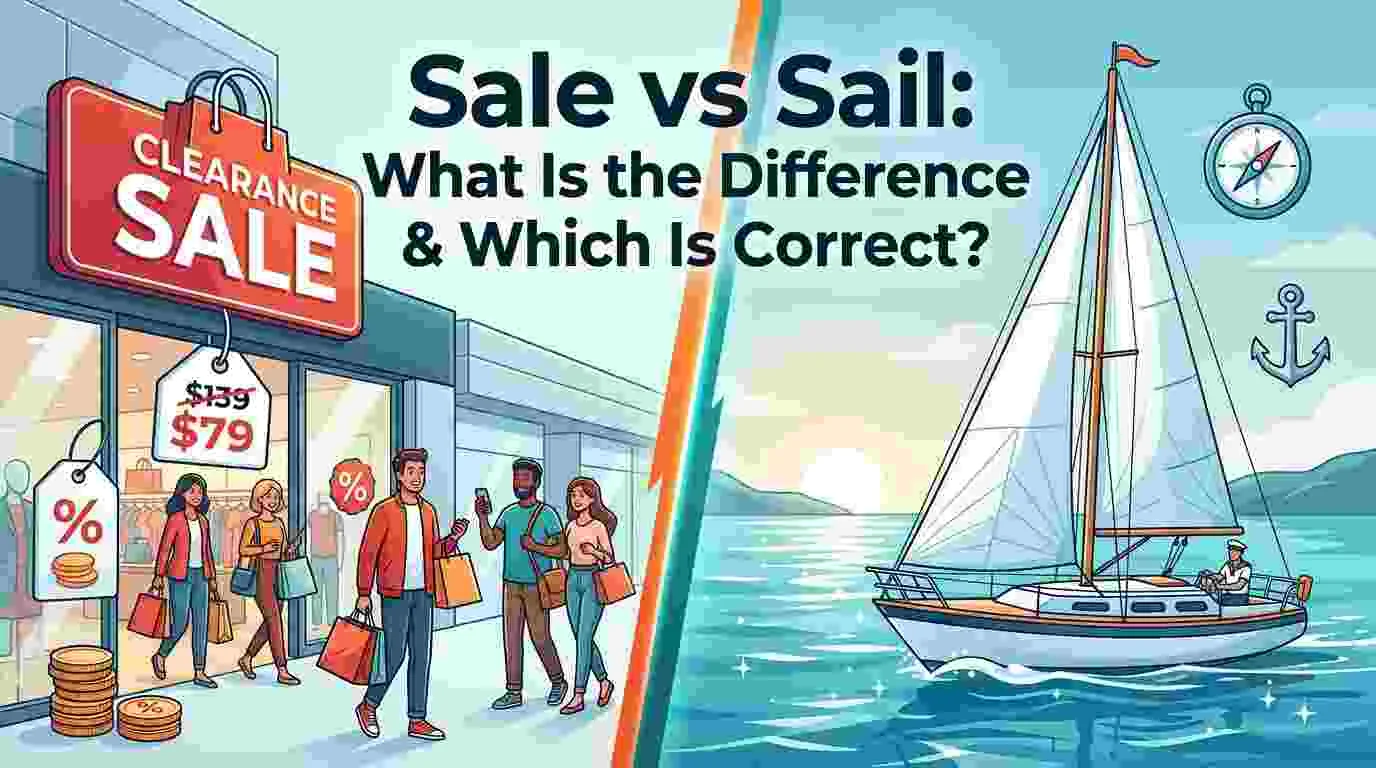 Sale vs Sail: What Is the Difference & Which Is Correct?