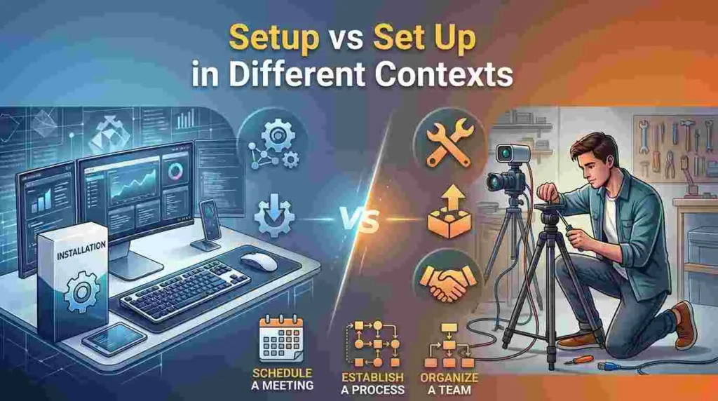 Setup vs Set Up in Different Contexts