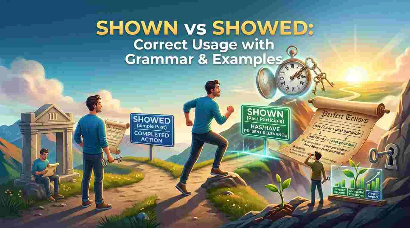 Shown Vs Showed