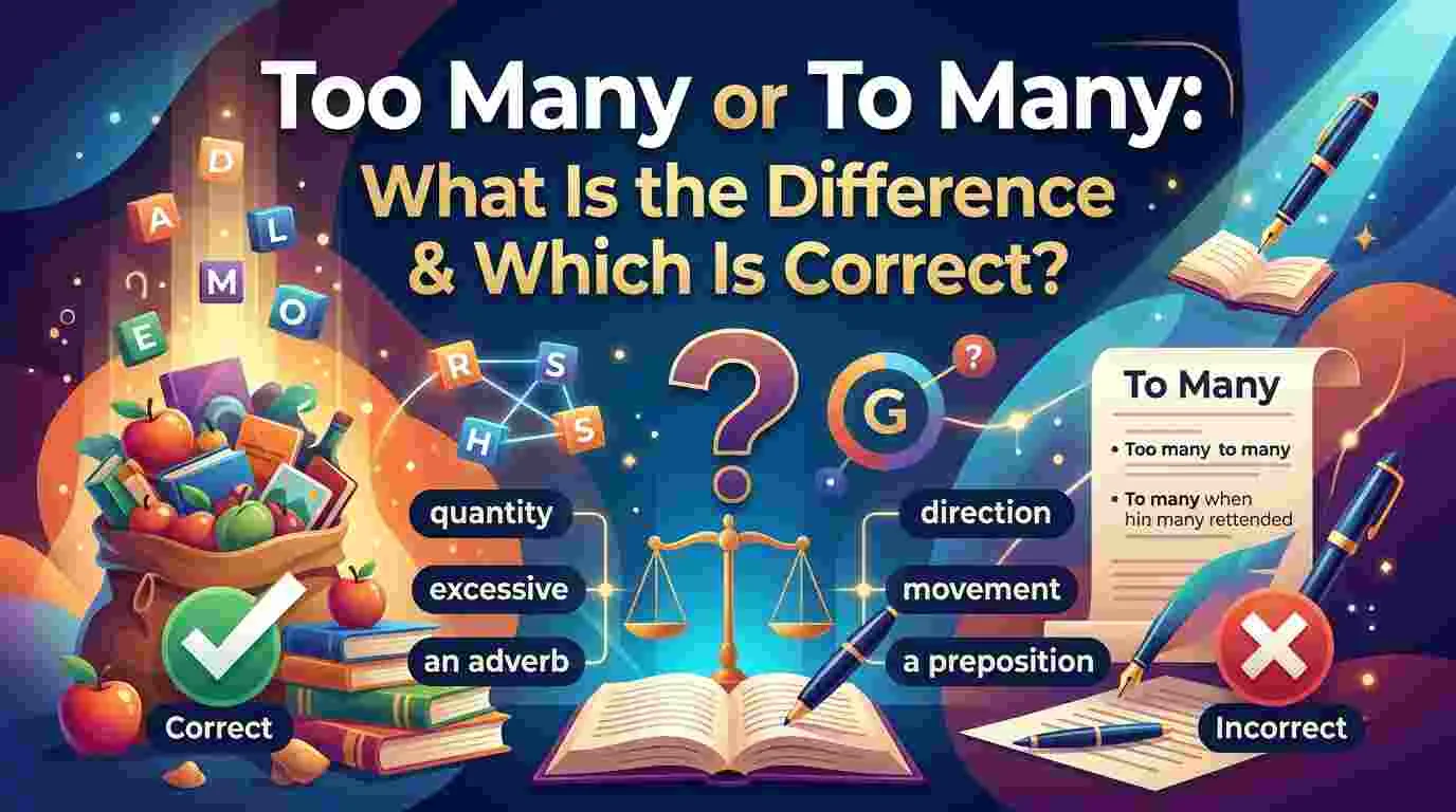 Too Many or To Many: What Is the Difference & Which Is Correct?
