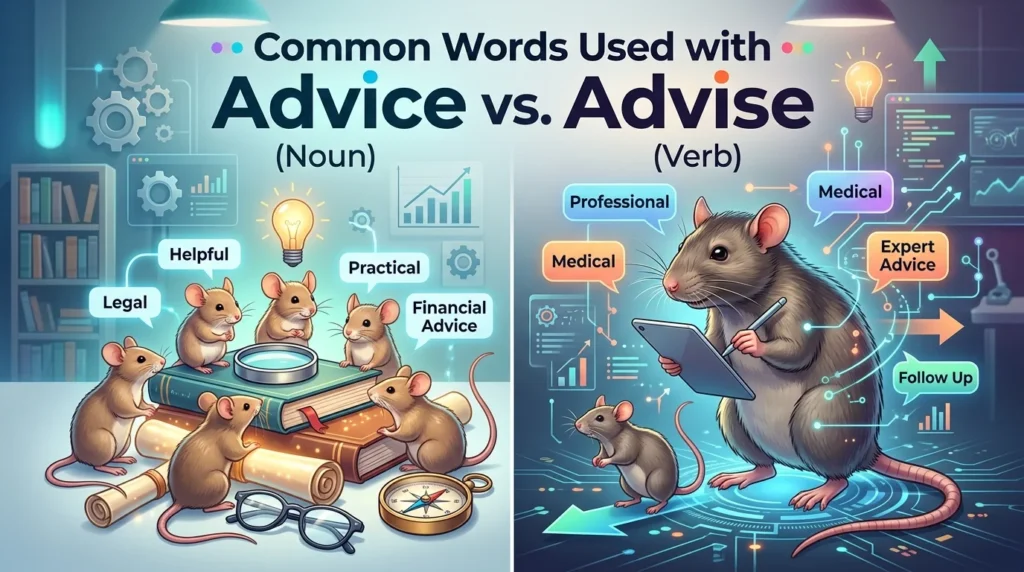 Common Words Used with Advice vs. Advise