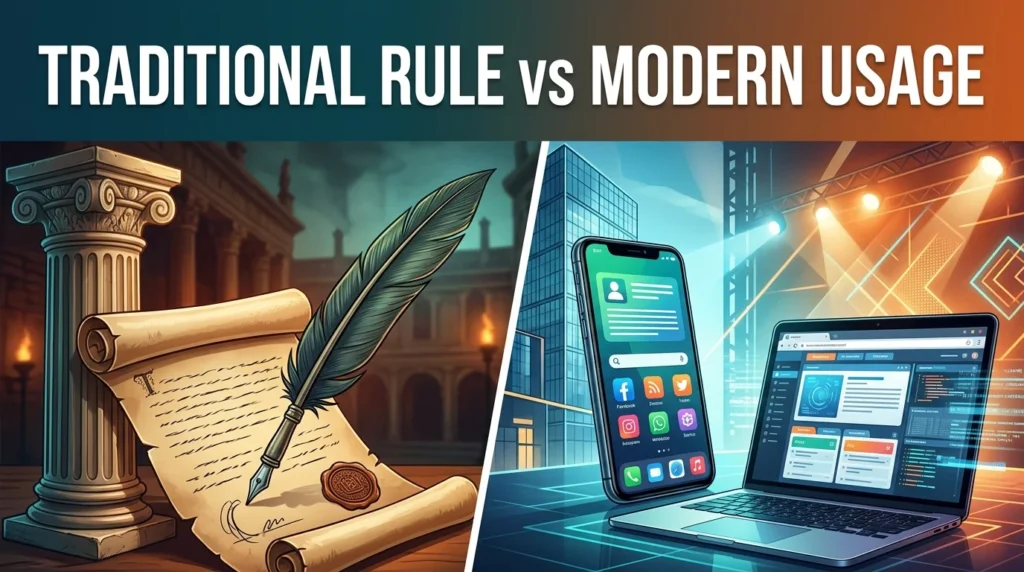 Traditional Rule vs Modern Usage